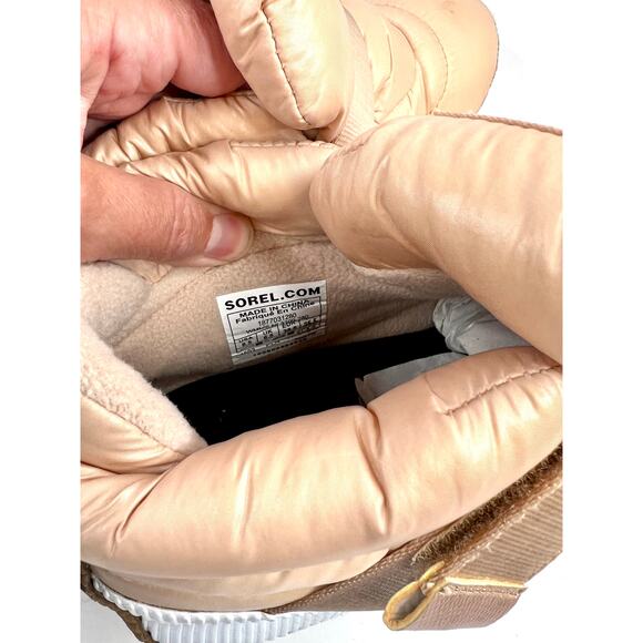 Sorel Size 8.5 Out N About Puffy Boot High Top Sneaker Waterproof Tan Blush NWT - Picture 10 of 13